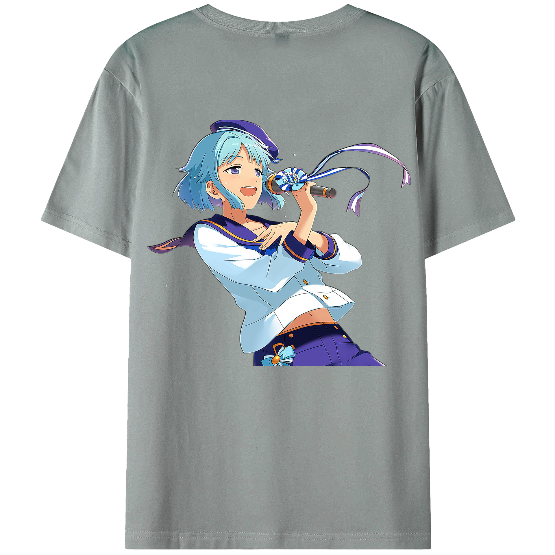 （画像用） あんさんぶるスターズ! Ensemble Stars 綿100％ メンズ半袖Tシャツ（バックプリント） 通気性